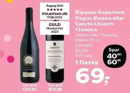Kvickly Ripasso Superiore Pagus Bisano eller Cecchi Chianti Classico tilbud