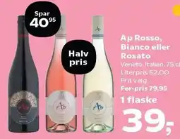 SuperBrugsen Ap Rosso, Bianco eller Rosato tilbud