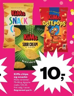 SuperBrugsen KiMs chips og snacks tilbud