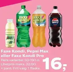 SuperBrugsen Faxe Kondi, Pepsi Max eller Faxe Kondi pro tilbud