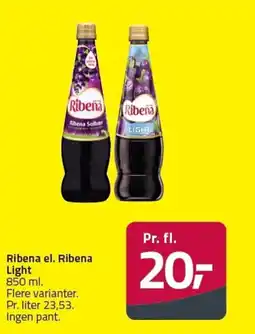 Fleggaard Ribena el. Ribena Light tilbud