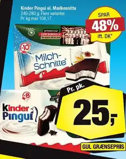 Calle Kinder Pingui el. Mælkesnitte tilbud