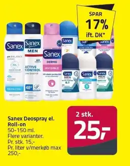 Fleggaard Sanex Deospray el. Roll-on tilbud