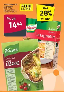 Fleggaard Knorr Lasagne el. Lasagnette tilbud