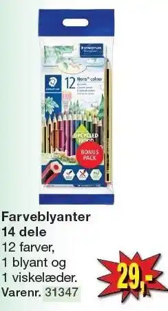 Harald Nyborg Farveblyanter 14 dele tilbud