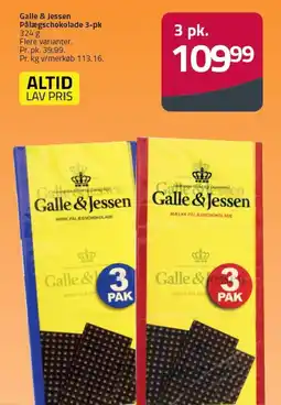 Fleggaard Galle & Jessen Pålægschokolade 3-pk tilbud