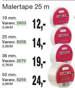 Harald Nyborg Malertape 25 m tilbud