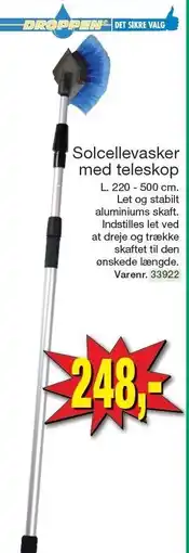Solcellevasker med teleskop