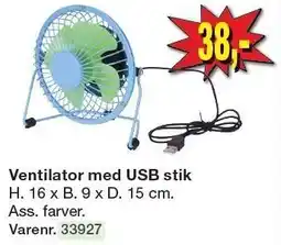 Harald Nyborg Ventilator med USB stik tilbud