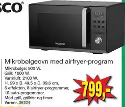 Harald Nyborg Mikrobølgeovn med airfryer-program tilbud