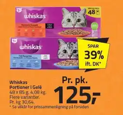 Fleggaard Whiskas Portioner i Gelé tilbud