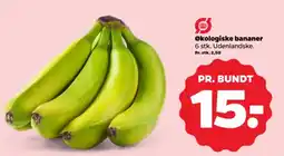 Netto Økologiske bananer 6 stk. Udenlandske. tilbud