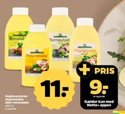 Netto Salatmesteren mayonnaise eller remoulade 400 g. tilbud