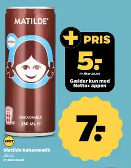 Netto Matilde kakaomælk tilbud