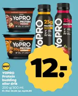 Netto YOPRO Protein budding eller drik tilbud