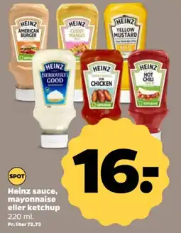 Netto Heinz sauce, mayonnaise eller ketchup 220 ml. tilbud
