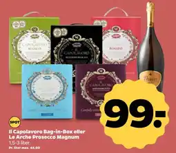 Netto Il Capolavoro Bag-in-Box eller Le Arche Prosecco Magnum tilbud