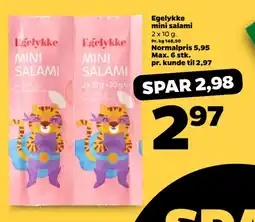 Netto Egelykke mini salami tilbud
