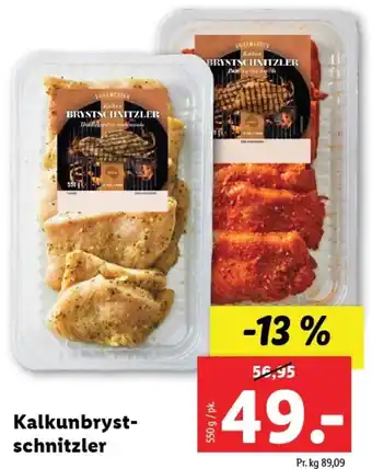 Lidl Kalkunbryst- schnitzler tilbud