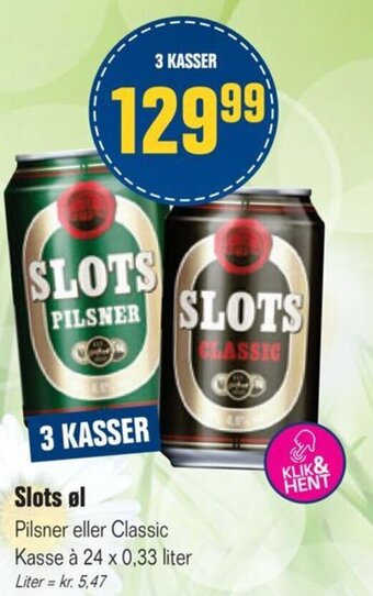 Otto Duborg Slots Øl 3 Kasser tilbud