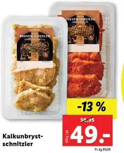 Lidl Kalkunbryst- schnitzler tilbud
