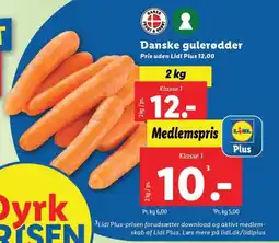 Lidl Danske gulerødder tilbud