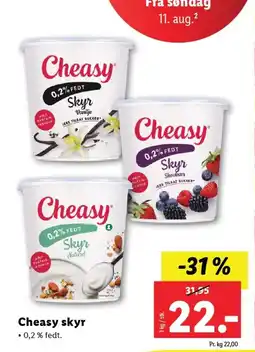 Lidl Cheasy skyr tilbud