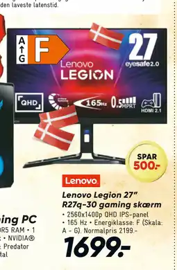 Bilka Lenovo Legion 27” R27q-30 gaming skærm tilbud