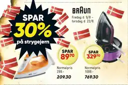 Bilka SPAR 30% på strygejern tilbud