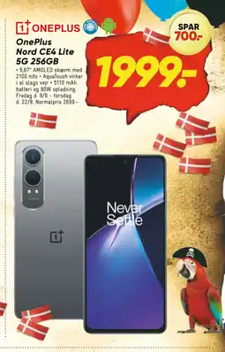 Bilka OnePlus Nord CE4 Lite 5G 256GB tilbud