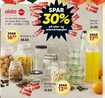 Bilka SPAR 30% på sylte- og opbevaringsglas tilbud