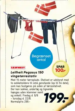 Bilka Leifheit Pegasus 150 vingetørrestativ tilbud