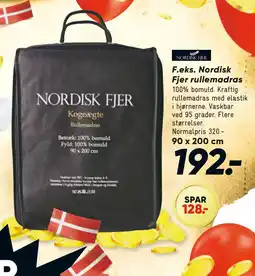 Bilka Nordisk Fjer rullemadras tilbud