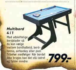 Bilka Multibord 4 i 1 tilbud