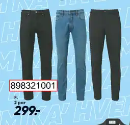 Bilka Jeans eller stretch bukser til herre tilbud