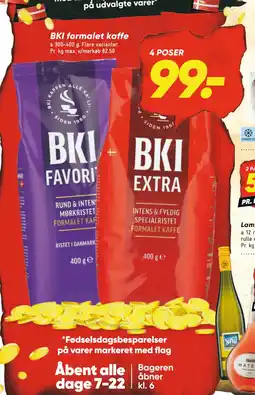 Bilka BKI formalet kaffe tilbud
