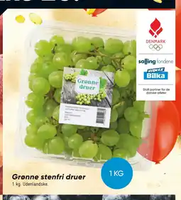 Bilka Grønne stenfri druer tilbud