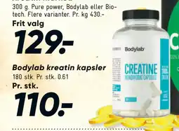Bilka Bodylab kreatin kapsler tilbud