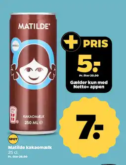 Netto Matilde kakaomælk tilbud