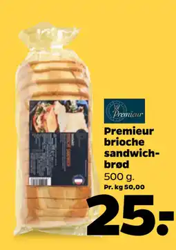Netto Premieur brioche sandwichbrød tilbud