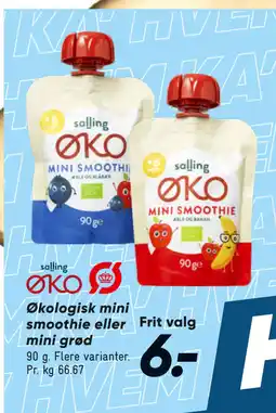 Bilka Økologisk mini smoothie eller mini grød tilbud