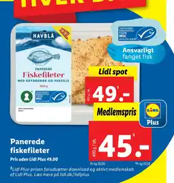 Lidl Panerede fiskefileter tilbud