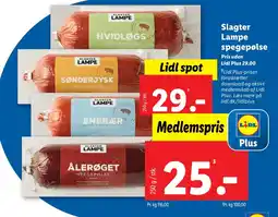 Lidl Slagter Lampe spegepølse tilbud