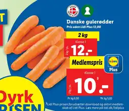 Lidl Danske gulerødder tilbud