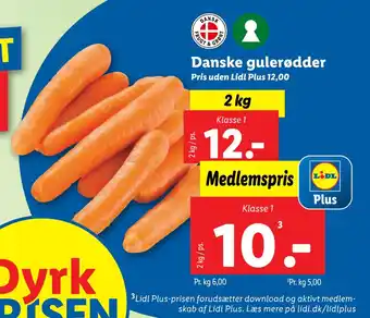 Lidl Danske gulerødder tilbud