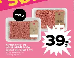 SuperBrugsen Hakket grise- og kalvekød 8-12% eller hakket grisekød 4-7% tilbud