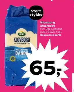 SuperBrugsen Klovborg skæreost tilbud