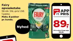 SuperBrugsen Fairy opvasketabs tilbud