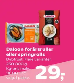 Kvickly Daloon forårsruller eller springrolls tilbud