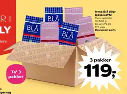 Kvickly Irma Blå eller Rosa kaffe tilbud